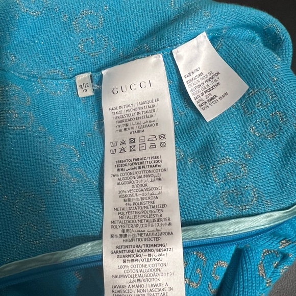 GUCCI ONESIE there was damage, but I it been fixed - Picture 7 of 12